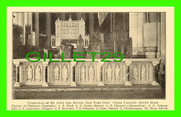 NEW YORK CITY, NY - CATHEDRAL OF ST JOHN THE DIVINE - CHOIR PARAPET, SOUTH HALF  - PUB. BY LAYMEN'S CLUB, 1922 - - Churches