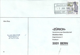 Brief  Lützelflüh - Bern   (Bahnstempel)        1990 - Bahnwesen