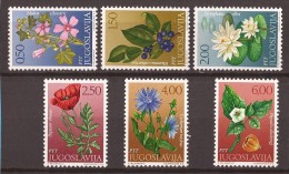 1971 1420-25  FLORA  JUGOSLAVIJA JUGOSLAWIEN FLORA BLUMEN  MNH - Unused Stamps