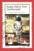 CIPRO DEL NORD USATO - 1986 - Archeologia - Artemis Statue - 100 Kuruş - Michel TR-NC 187 - Used Stamps