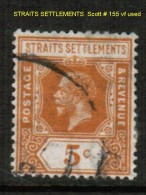 STAITS SETTLEMENTS   Scott  # 155 VF USED - Straits Settlements