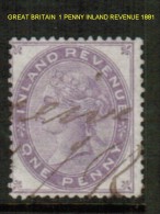 GREAT BRITAIN   1 PENNY INLAND REVENUE - Revenue Stamps