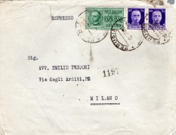 1944   LETTERA  ESPRESSO CON ANNULLO PERUGIA - Poststempel