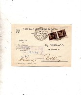 1945 CARTOLINA POSTA AEREA CON ANNULLO PADOVA - Marcophilie