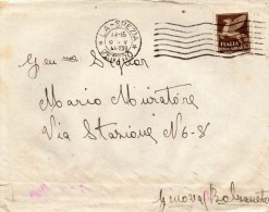 1944 LETTERA  POSTA AEREA CON ANNULLO LA SPEZIA - Marcophilia