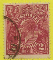 AUSTRALIA 1926 2d Red-brown KGV SG 89 FU #LY01 - Oblitérés