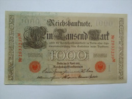 BILLET ALLEMAGNE - EMPIRE - P.44b - 1000 MARKS - SERIE ROUGE - MARQUE T - 1.000 Mark