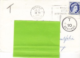 Canada 1961 - Lettera Tassata X La Germania Affrancata Con 1 Val. - Storia Postale