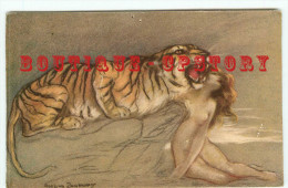 RARE < FEMME NUE Au TIGRE Par ADELINA ZANDRINO - FAUVE - NU - NUDE - NUS - DOS SCANNE - Zandrino