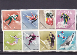 OLYMPIC GAMES WINTER,1968,MINT 8 STAMPS ,MNH **,UNGARIA. - Hiver 1968: Grenoble