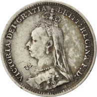 Monnaie, Grande-Bretagne, Victoria, 3 Pence, 1891, TTB, Argent, KM:758 - Autres & Non Classés