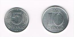 ¨ D.D.R. 5  En 10 PFENNIG  1975/1965 A - 10 Pfennig