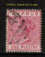 CYPRUS    Scott  # 21a F-VF USED - Cyprus (...-1960)