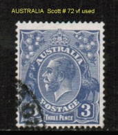 AUSTRALIA    Scott  # 72 VF USED - Oblitérés