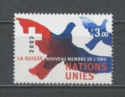 Nations Unies GENEVE 2002 N° 470 ** Neuf = MNH  Superbe Cote 4,40 € Faune Oiseaux Birds Fauna Animaux Colombe - Nuevos
