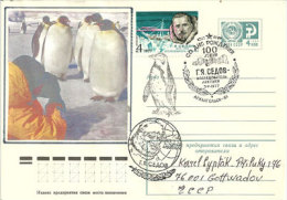 Explorataire Polaire Russe G.Y Sedov, Sur Lettre Adressée En Rep.Tchèque 1977  (Pingouins) - Andere & Zonder Classificatie