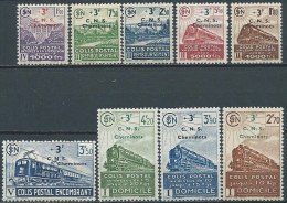 1942 FRANCIA PACCHI POSTALI CNS 9 VALORI MH * - EDV - Ongebruikt