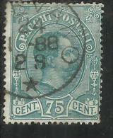 ITALIA REGNO ITALY KINGDOM 1884 - 1886 PACCHI POSTALI CENT. 75 TIMBRATO USED - Paquetes Postales