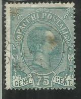 ITALIA REGNO ITALY KINGDOM 1884 - 1886 PACCHI POSTALI CENT. 75 TIMBRATO USED - Colis-postaux