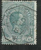 ITALIA REGNO ITALY KINGDOM 1884 - 1886 PACCHI POSTALI CENT. 75 TIMBRATO USED - Postpaketten