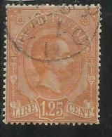 ITALIA REGNO ITALY KINGDOM 1884 - 1886 PACCHI POSTALI LIRE 1,25 TIMBRATO USED - Pacchi Postali