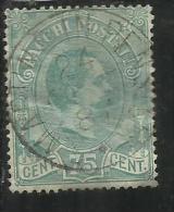 ITALIA REGNO ITALY KINGDOM 1884 - 1886 PACCHI POSTALI CENT. 75 TIMBRATO USED - Postal Parcels