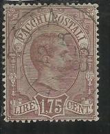 ITALIA REGNO ITALY KINGDOM 1884 - 1886 PACCHI POSTALI LIRE 1,75 TIMBRATO USED - Pacchi Postali