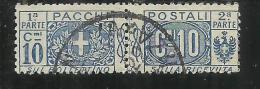 ITALY KINGDOM ITALIA REGNO 1914 - 1922 PACCHI POSTALI NODO DI SAVOIA CENT. 10 USATO USED - Colis-postaux