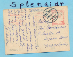 AK EGYPT-PORT SAID-RED STAMP-1977 - Oblitérés