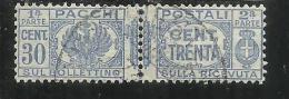 ITALIA REGNO ITALY KINGDOM 1927 - 1932 PACCHI POSTALI FASCI CENT. 30 USATO USED - Colis-postaux