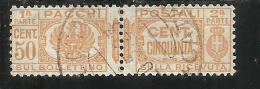 ITALIA REGNO ITALY KINGDOM 1927 - 1932 PACCHI POSTALI FASCI CENT. 50 USATO USED - Postal Parcels