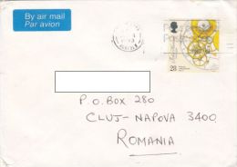 STAMPS ON COVER, NICE FRANKING, MARINE TIME KEEPER, 1993, UK - Lettres & Documents