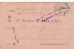 WAR FIELD CAMP POSTCARD, CAMP NR 37, CENSRED REGIMENT 51, 1915, HUNGARY - Covers & Documents