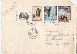 STAMPS ON COVER, NICE FRANKING, PORCELAIN, OLD BUCHAREST, EAGLE, BEAR, 1993, ROMANIA - Brieven En Documenten