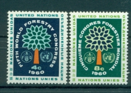 Nations Unies New York 1960 - Michel N. 88/89 - 5e Congres Forestier Mondial - Ongebruikt