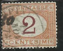 ITALIA REGNO 1870 - 1874 SEGNATASSE TAXES DUE TASSE CIFRA CENT. 2 TIMBRATO USED - Postage Due