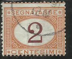 ITALIA REGNO 1870 - 1874 SEGNATASSE TAXES DUE TASSE CIFRA CENT. 2 TIMBRATO USED - Taxe