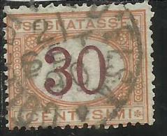 ITALIA REGNO ITALY REPUBLIC 1870 - 1874 SEGNATASSE TAXES DUE TASSE CENT. 30 USATO USED - Postage Due