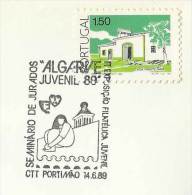 Portugal Cachet Commémoratif  Expo Philatelique Jeunesse Portimão Algarve 1989 Event Postmark Youth Stamp Expo - Flammes & Oblitérations