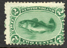 Newfoundland 1870 - 2c Blue-green Codfish Perf 12 SG31 HM Cat £120 For HM SG2020 - See Full Description Below - 1865-1902