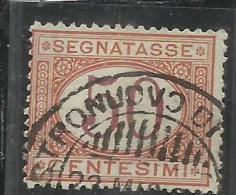 ITALIA REGNO ITALY KINGDOM 1870 - 1874 SEGNATASSE TAXES DUE TASSE CIFRA NUMERAL CENTESIMI 50 TIMBRATO USED - Postage Due