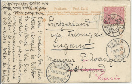 1913 Ansichtskarte In Die Schweiz Gelaufen - Lettres & Documents