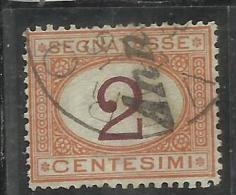 ITALIA REGNO 1870 - 1874 SEGNATASSE TAXES DUE TASSE CIFRA CENT. 2 TIMBRATO USED - Taxe