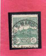 SAN MARINO 1903 VEDUTA VIEW  LANDSCAPES  CENT. 5  TIMBRATO USED - Used Stamps