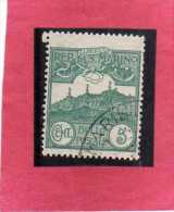 SAN MARINO 1903 VEDUTA VIEW  LANDSCAPES  CENT. 5  TIMBRATO USED - Used Stamps