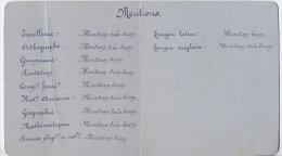 1901  -  BULLETIN Des MENTIONS  - SOUVENIR SCOLAIRE  -  MADELEINE THOMAS  -  Elève Surdouée  - - Diplomi E Pagelle