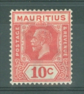 Mauritius: 1921/34   KGV    SG230     10c   [Die II]     MH - Mauritius (...-1967)
