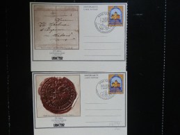 43/542   2  CP OBL. LIECHTENSTEIN - Entiers Postaux