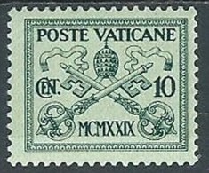 1929 VATICANO CONCILIAZIONE 10 CENT MH * - EDV13 - Unused Stamps