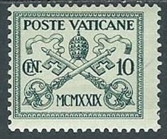 1929 VATICANO CONCILIAZIONE 10 CENT MH * - EDV13-2 - Ongebruikt